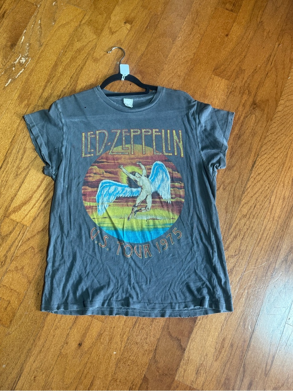 MadeWorn Led Zeppelin Short Sleeve Tee - Charcoal with Multi-Color Graphic